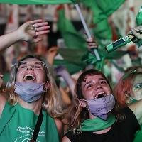 Sea of women in green battle for abortion rights in Argentina.