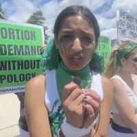 Rise Up for Abortion Rights protesters outside Amy Coney Barrett's house