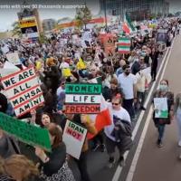Solidarity with Iranian protests in Toronto with over 50 thousand supporters
