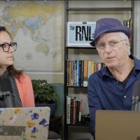 Sunsara Taylor and Andy Zee on the set of The RNL Show