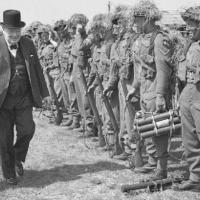 Churchill with troops