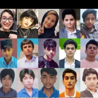 Some of the 43 children killed by Iran security forces since September 2022. (Credit: Amnesty International)