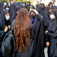 Student protest at Alzahra University, Tehran, September 2022 (Photo: Twitter)