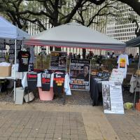 The Revolution Booth at the MLK Day parade and festival in Houston., 2023