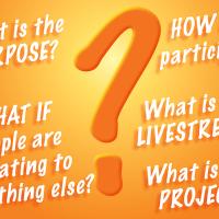What is the PURPOSE? WHAT IF people are donating to something else HOW do I participate? What is the LIVESTREAM? What is the PROJECT?