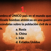 Nombra el UNICO pais en el mundo que ha utilizado bombas atomicas en una guerra.