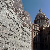 Ten Commandments carved into monument in Texas.