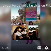 VIDEO: Revcoms counter catholic fascists on Pride Night at Dodger Stadium.