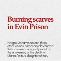 Statement on burning headscarves in Evin Prison