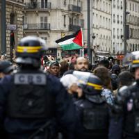  Paris, France: Pro-Palestinian demonstration, October 14, 2023.