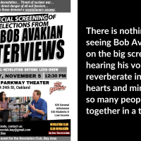 There is nothing like seeing Bob Avakian on the big screen and hearing his voice reverberate into the hearts and minds of so many people together in a theater.