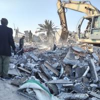 Rubble after a U.S. airstrike on al-Qaim, one of 85 airstrikes on Iraq, February 3, 2024.