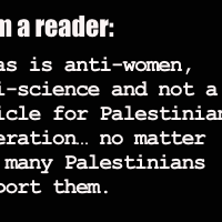 Hamas is anti-women, anti-science and not a vehicle for Palestinian liberation… no matter how many Palestinians support them.