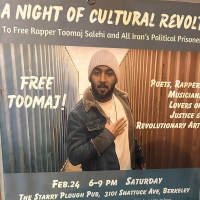 Poster for the cultural program at Starry Plough Pub, Berkeley, February 24.