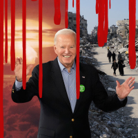 Nuclear explosion; Biden; Gaza ruins