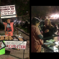 The revcoms were invited to set up a table outside a University of Texas residential co-op, one of many “unofficial” Austin venues for performers boycotting the South by Southwest music festival.