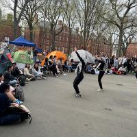 Dancing at student encampment for Palestine at Harvard University, April 24, 2024.