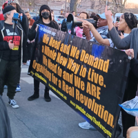 On April 11 in Chicago the Revcom Corps for the Emancipation of Humanity joined the protest of the murder of Dexter Reed.