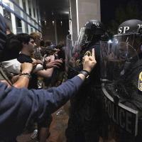 Students for Palestine confront cops at Virginia Commonwealth University, April 30, 2024