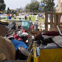 UCLA encampment trashed by police