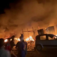 Israel dropped U.S.-supplied 2,000-pound bombs on a camp for displaced people in Rafah, May 26, 2024.