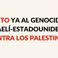 ¡ALTO YA AL GENOCIDIO ISRAELÍ-ESTADOUNIDENSE CONTRA LOS PALESTINOS!