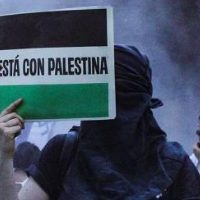 "Mexico con Palestina" sign