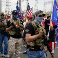 Trump supporters armed to intimidate vote counting in Arizona, November 6, 2020.