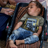 Gaza polio victim, 10-month-old Abdel-Rahman Abu El-Jedian, August 28, 2024.