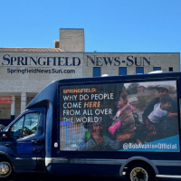 LED truck in Springfield, Ohio: Why do people come here from all over the world? @BobAvakianOfficial.