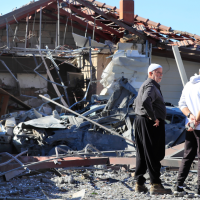 An Israeli airstrike hit a compound housing journalists, killing three media staffers from two different news agencies in Lebanon, October 25, 2024.