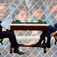 Thomas Homan and Eric Adams; immigrants in detention