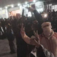 Protesters in Dehdasht, Iran, February 10, 2025.