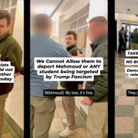 Screengrabs from video taken by Noor Abdalla