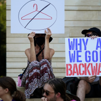 TEASER Protest against overturn of Roe v Wade in Austin, Texas, June 2022.