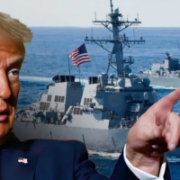 Trump and warships