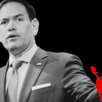 Marco Rubio and bloody hand