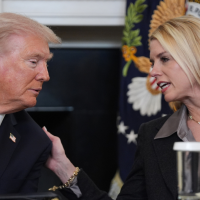 AG Pam Bondi and Trump during a roundtable on criminal cartels, Oct. 23, 2025