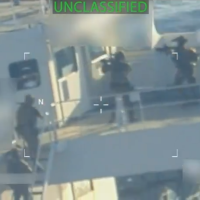 Oil tanker being seized by U.S. forces off the coast of Venezuela, December 10, 2025