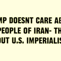 Trump doesn't care about the people of Iran! This is about U.S. Imperialism!