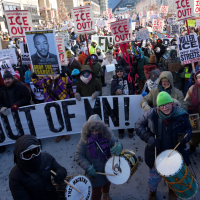 Thousands protest Federal immigration agents in downtown Minneapolis, January 23, 2026.