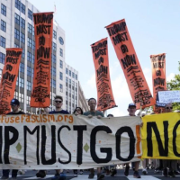 Trump Must Go NOW! banner