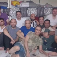 The prisoners who created a statue for International Women’s Day, in the men’s ward of Evin Prison, Tehran.