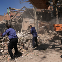 Debris from US-Israeli airstrike on Tehran’s Sharif University of Technology, April 6, 2026.