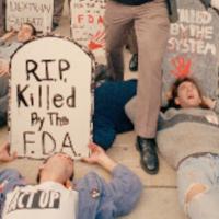 ACTUP protest against government lack of response to AIDS crisis, 1988