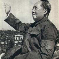 Mao Zedong in Tianamen Square reviewing the Red Guard youth, October 18, 1966, at the start of the Cultural Revolution.